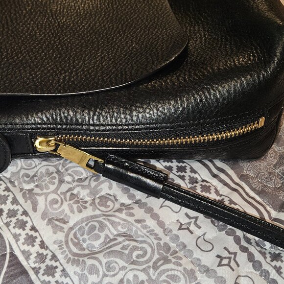 FOSSIL Black Pebble Leather Maya Flap Purse - Picture 11 of 14